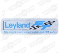 DECAL-ROCKER COVER-'LEYLAND ST'-'74-'77