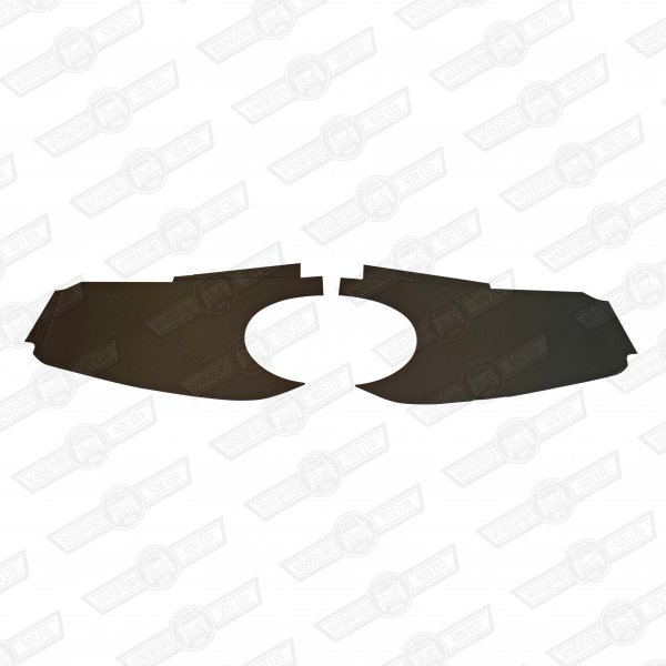 DASH LINERS-PAIR-BLACK MILLBOARD-OVAL NO VENTS