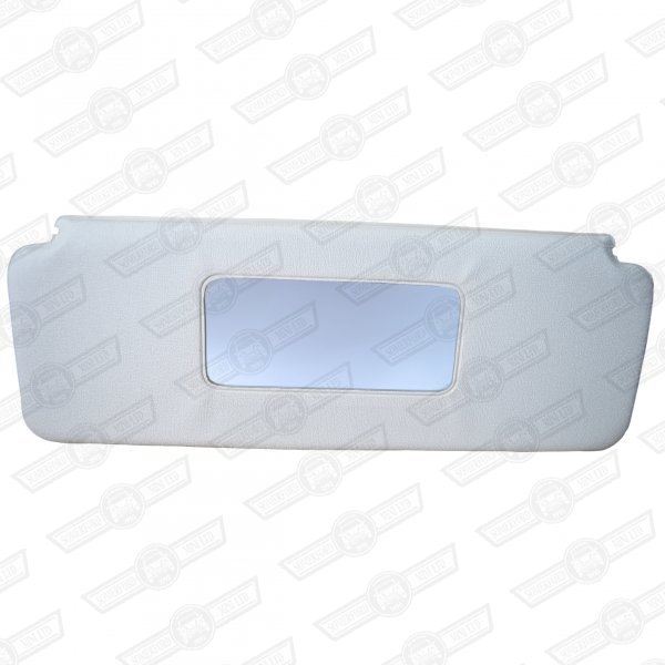 SUN VISOR-WHITE/BLACK - WITH MIRROR-'69 ON