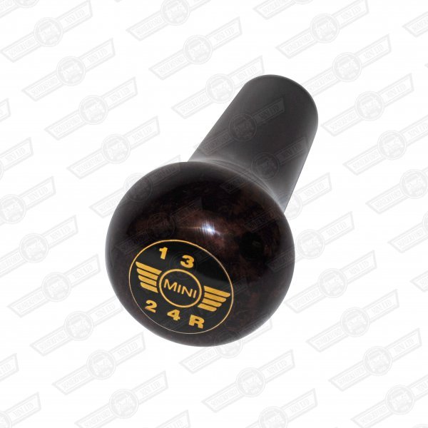 GEAR KNOB- BURR WALNUT WITH GOLD EMBLEM