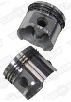 OMEGA CAST PISTONS +020 6.5cc DISH STD. HEIGHT