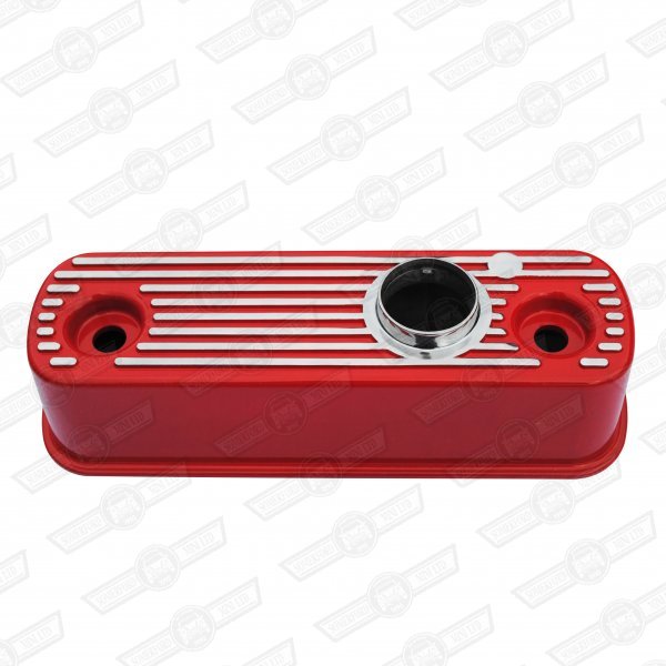 ALLOY ROCKER COVER-FLAT TOP, RED