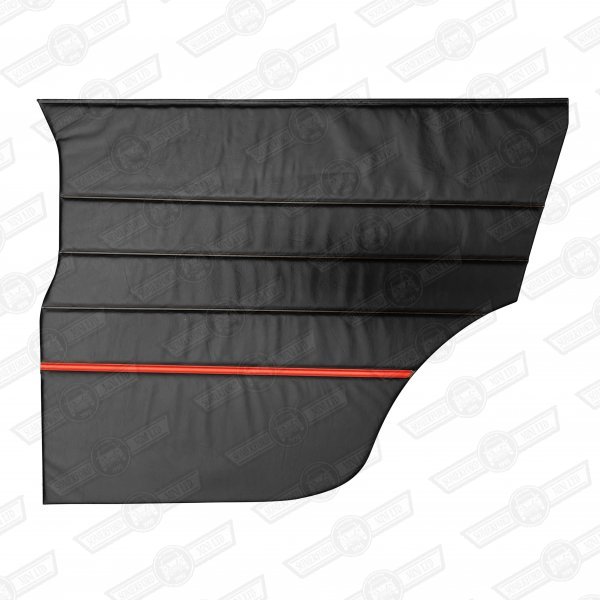 REAR 1/4 LINER RH-BLACK/RED-FLAME,COOPER,SILVERSTONE ETC