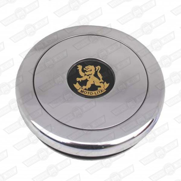 HORN PUSH- POLISHED ALLOY FOR MOTOLITA WHEELS (accepts emb..