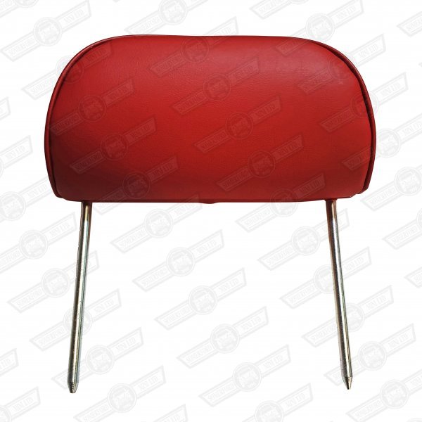 HEADREST-TWIN STALK-RED LEATHER-MAYFAIR/ MONTE CARLO