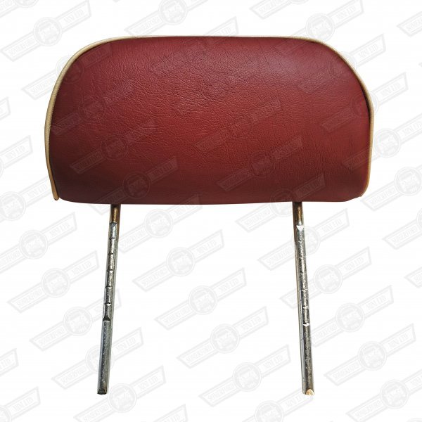 HEADREST-TWIN STALK GRENADINE RED/LIGHT STONE BEIGE-MINI 40