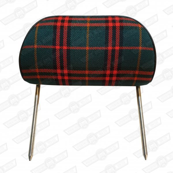 HEADREST-SPI GREEN TARTAN/GREEN PLAIN/BLACK TARTAN-BALMORAL