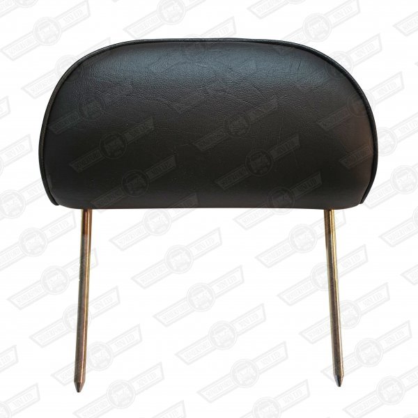 HEADREST-TWIN STALK-SPI BLACK LEATHER, BLACK PIPING-EQUINOX