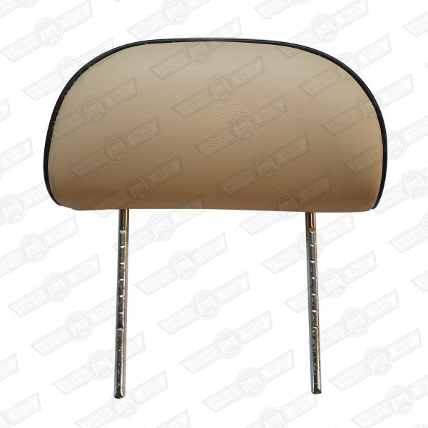 HEADREST-TWIN STALK-STONE BEIGE,BLACK PIPING-MAYFAIR