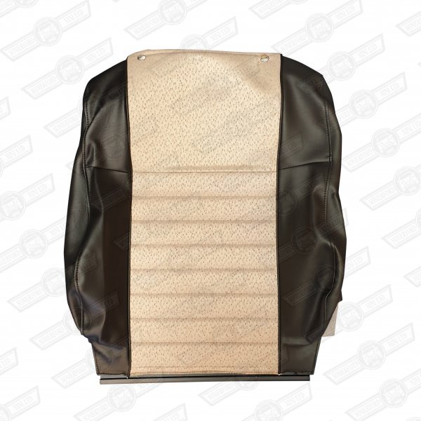 COVER-FRONT SEAT SQUAB-STONE BEIGE/BLACK MONACO-COOPER