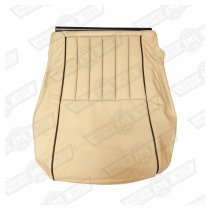 COVER-FRONT SEAT CUSHION-S.BEIGE/BLACK LEATHER-COOPER SE GER
