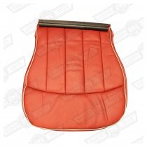 COVER-FRONT SEAT CUSHION-TARTAN RED/CUMULUS LEATHER-OPTION