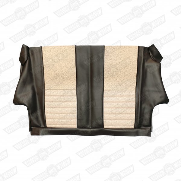 COVER-REAR SEAT SQUAB-STONE BEIGE/ BLACK MONACO COOPER