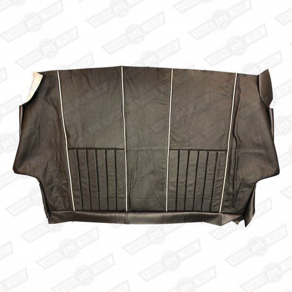 COVER-REAR SEAT SQUAB-BLACK LEATHER-COOPER