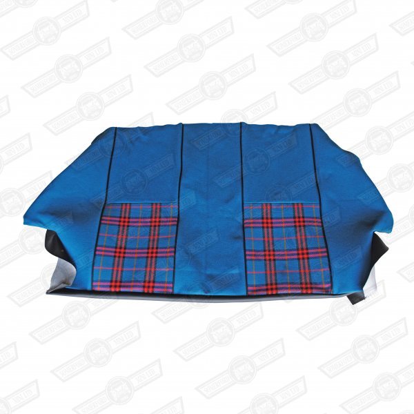 COVER-REAR SEAT SQUAB-BLUE TARTAN/BLUE PLAIN/BLACK-SIDEWALK