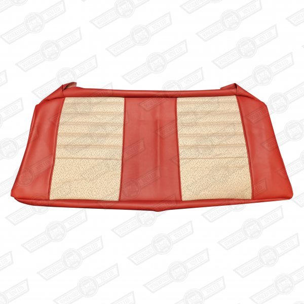 COVER-REAR SEAT CUSHION-CREAM/RED MONACO-'MONTE CARLO'