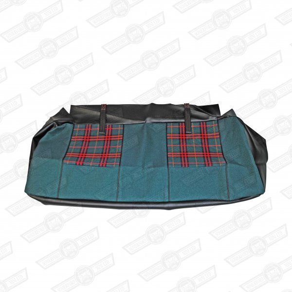 COVER-REAR SEAT CUSHION-GREEN TARTAN/GREEN PLAIN/BLACK-BALMO