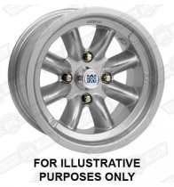 MINILITE WHEEL- 5'' x 10'' MINI (drum brakes) SILVER