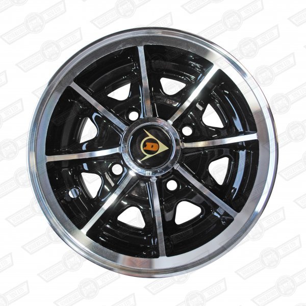 D1 ALLOY WHEEL-5'' x 10'' BLACK/SILVER RIM