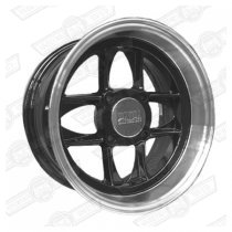 MAMBA ALLOY WHEEL- 6'' x 12'' BLACK/POLISHED RIM