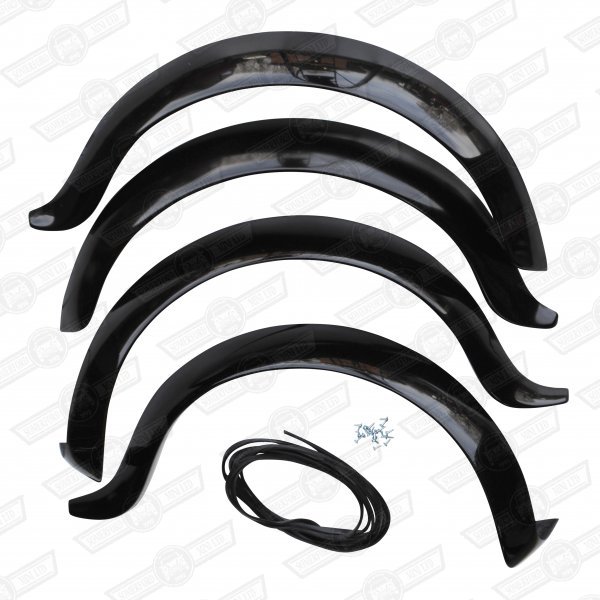 WHEEL ARCH SET-W&P STYLE,BLACK FIBREGLASS