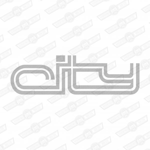 DECAL-LOWER DOOR-'CITY'-SILVER-'83-'88