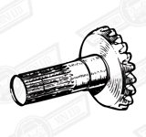 OUTPUT SHAFT-DIFF-FOR RUBBER (MOULTON) COUPLINGS