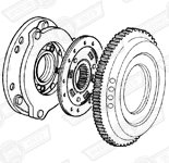 FLYWHEEL AND CLUTCH ASSY.-PRE ENGAGED STAR.-'85-'90