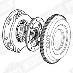 FLYWHEEL AND CLUTCH ASSY.998 & 1275 CARB MODELS-'90-'94