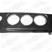 DASH- CARBON FIBRE 3 CLOCK CHROME BEZELS RHD