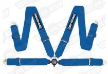 SECURON HARNESS-FIA. AREO BUCKLE 4PT.3'' LAP & SHOULDER BLUE