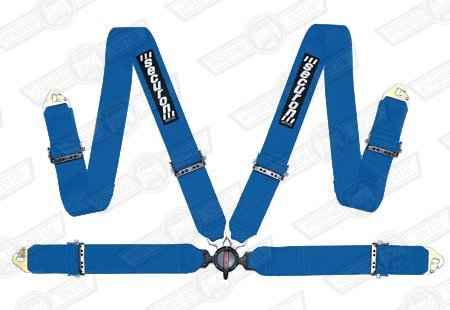 SECURON HARNESS-FIA. AREO BUCKLE 4PT.3'' LAP & SHOULDER BLUE