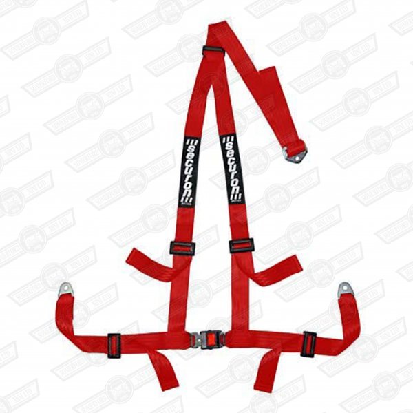 SECURON HARNESS QUICK RELEASE BUCKLE 3PT SNAP FIXING RED