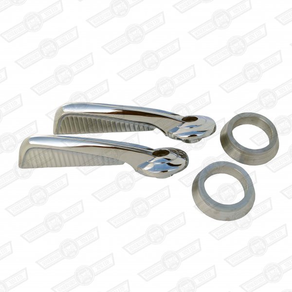 HANDLE-INTERIOR DOOR OPENING-CHROME-PAIR