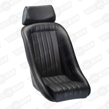 COBRA CLASSIC SEAT-WITH HEADREST, GREY VINYL