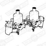 CARBURETTERS-PAIR-HS4 WITH LINKAGES ONLY