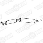 EXHAUST SYSTEM-TWIN BOX-CAT BACK-998cc-JAPAN-'85-'92