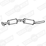 EXHAUST SYSTEM-TWIN BOX-CAT BACK-JAPAN-'80-'85