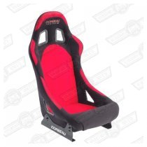 CORBEAU FORZA SPORT SEAT- BLACK OUTER, RED INNER, CLOTH