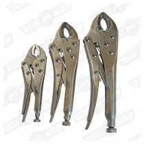 SELF GRIP PLIER SET (vice grip style)- 3 PIECE