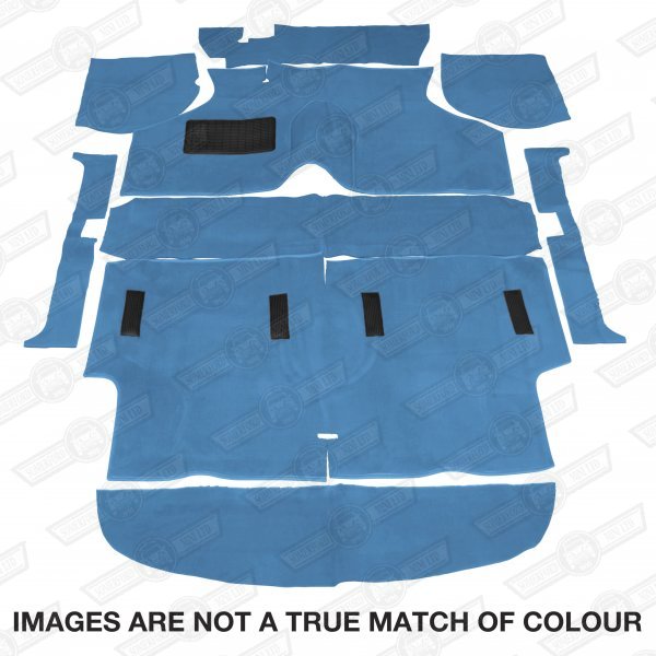 CARPET SET-SALOON-DELUXE-LIGHT BLUE LHD