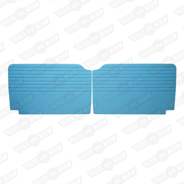 DOOR LINERS-PAIR-RIBBED-POWDER BLUE-'59-'69