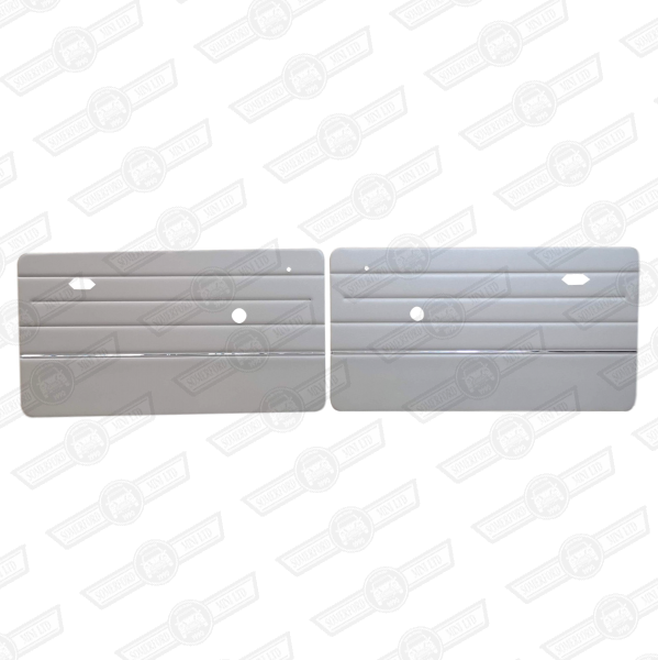 DOOR LINERS-PAIR-CREAM/CHROME STRIP-1997 ON