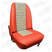 SEAT-HIGH BACKED RECLINING-LH-TAR.RED/GOLD BROCAD-MK1 MODELS