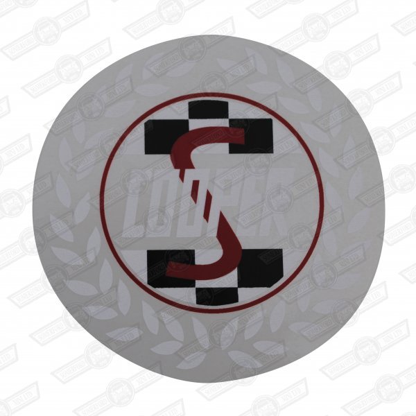 DECAL-'COOPER S' ROUND-WHITE LEAVES- ( JCconversion)