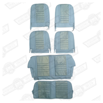 SEAT COVER KIT-CAR SET-CUMULUS GREY/GOLD BROCADE-'61-'67