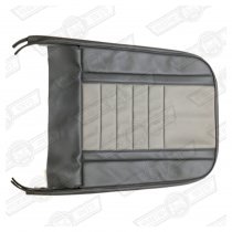 FRONT SEAT SQUAB COVER-DARK GREY/DOVE GREY-'61-'67