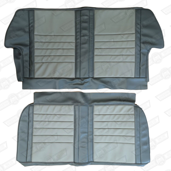 REAR SEAT COVER KIT-COOPER ETC-DARK GREY/DOVE GREY-'61-'67