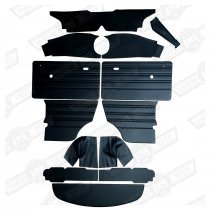 INTERIOR TRIM KIT-BLACK-ROUND WITH VENTS-'69-'80