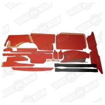 TRIM KIT-TARTAN RED-TRAVELLER-OVAL SPEEDO-'61-'69